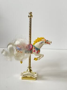 Vintage 1989 Matchbox Carousel Collection horse named "Snowflake".